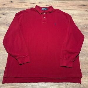 Polo Ralph Lauren Long Sleeve Pique Polo Size XXL